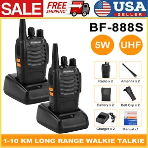 US Baofeng BF-888s UHF 400-470MHz Two-Way Ham Radio Walkie Talkies for Clear Communication