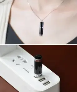 Secret Keeper: Voice Activated Recorder Heart Necklace Pendant - Wearable Encrypted U Disk MP3 Player