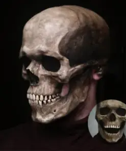 Realistic Latex Skull Mask for Halloween Cosplay with Movable Jaw