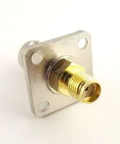 BNC Female to SMA Female Panel Mount RF Connector Adapter for Coaxial Cable with 18.5mm Flange, Straight