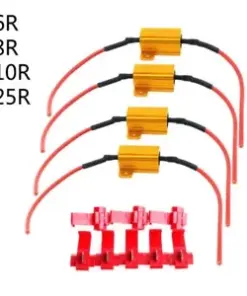 4pcs LED Car Light Resistors 25W 6/8/10/25 Ohm for Turn Signal Error Fix & Hyper Flash Prevention