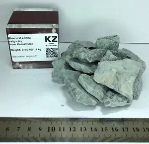 Natural Edible Blue Salty Ural Clay from Kazakhstan, Available in 400/850/1800 Grams