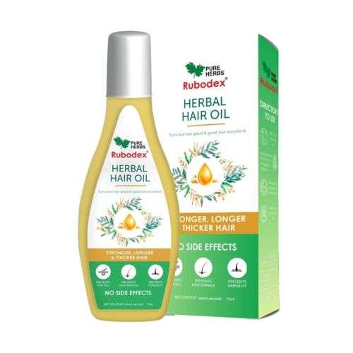 RUBODEX Premium Herbal Hair Oil: Revitalize & Nourish Your Hair for Strength & Growth, 75 ml