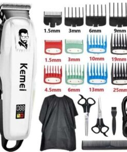 KEMEI Professional Rechargeable Beard Trimmer Hair Clipper Kit for Precise Haircuts and Styling
