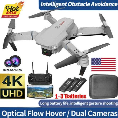 Drone X Pro 4K HD Selfie Camera: Foldable RC Quadcopter with GPS & WIFI FPV for Aerial Photography & Video