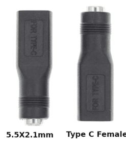 Type-C to 5.5x2.1mm Female DC Tip Converter for Laptop Power Adapters