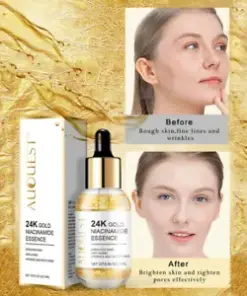 24K Gold Serum for Anti-Aging, Redness Reduction, Skin Brightening & Hydration, 15ml