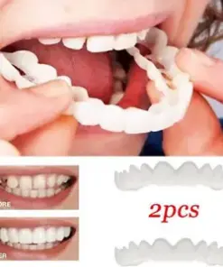 Complete Smile Transformation: 1 Set Snap-On Upper & Lower False Teeth Veneers for a Confident Appearance