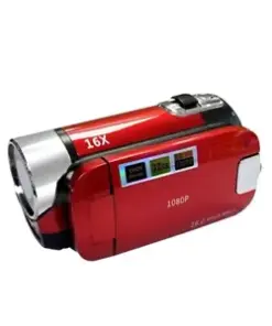 வீடியோக்களைப் பதிவு செய்வதற்கும் படங்களை எடுப்பதற்கும் இரவு பார்வையுடன் கூடிய 16X டிஜிட்டல் ஜூம் கேம்கார்டர்