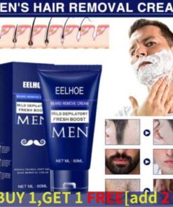 Permanent Hair Removal Cream for Men: Painless Facial Beard Remover Gel