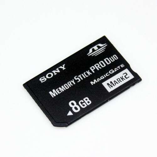Sony 8GB Memory Stick PRO Duo MS Card for Old Sony Cameras, DV Camcorders, and PSPs.