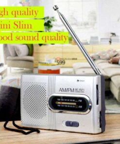 Portable Pocket AM/FM Stereo Radio with Built-in Speaker: Listen to Music and News On the Go