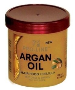 PRO-LINE Argan Oil Hair Food Formula: Restores Shine, Nourishes Hair & Scalp (4.5oz)