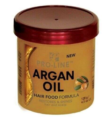 PRO-LINE Argan Oil Hair Food Formula: Restores Shine, Nourishes Hair & Scalp (4.5oz)