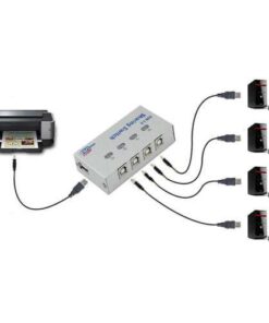 USB 2.0 Printer Sharing Switch Hub: Automatic Splitter for Easy Device Sharing.
