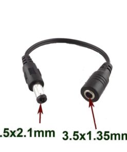 DC Converter Cable: 3.5x1.35mm Female to 5.5x2.1mm Male for Power Adapters