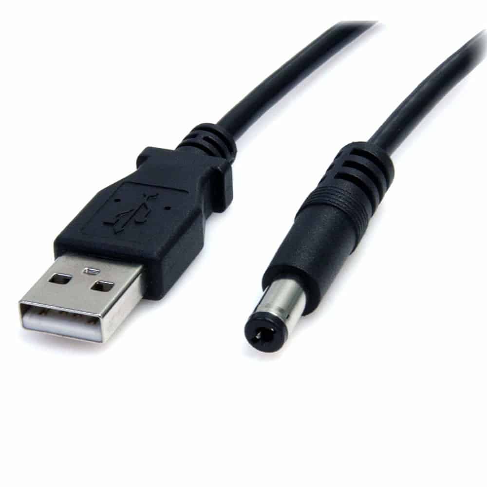 USB to DC Power Adapter Cable for 5.5 x 2.1mm Devices