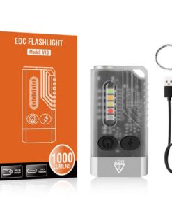 BORUiT V10 LED Keychain Flashlight: Compact, Rechargeable EDC Light for Everyday Use