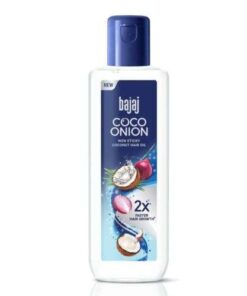 Bajaj Coco Onion Hair Oil: Non-Sticky Formula for 2X Faster Hair Growth, 350 ml