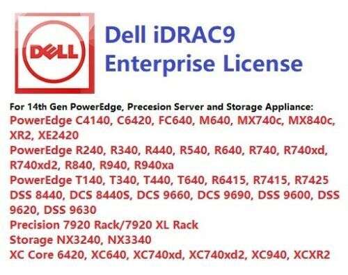 iDRAC9 Enterprise License: Enhanced Server Management for Dell 14th Gen Servers