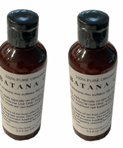 100% Organic Batana Oil for Skin & Hair Care - Pure 3.4oz/100ml, Hand-Made in Honduras (2 Bottles)