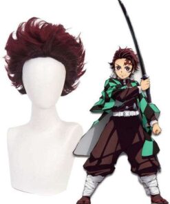 Akaza Demon Slayer Cosplay Wig with Cap for Party & Costume