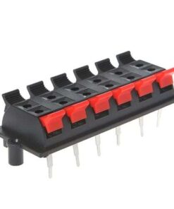 12-Way 2-Row Push Release Connector Strip Block Plate for Stereo Speaker Terminals