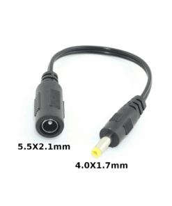 Laptop DC Power Cable Converter for HP Compaq and Other Devices with 5.5 x 2.1mm Female to 4.0 x 1.7mm Male Tip