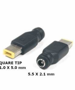 Laptop DC Tip Converter: 5.5x2.1mm Female to Lenovo Square Tip Male for Power Adapters