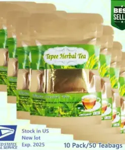 Organic Thai Herbal Tea: TEPEE TEA 10 Packs/50 Teabags for Refreshing Serenity