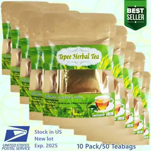 Organic Thai Herbal Tea: TEPEE TEA 10 Packs/50 Teabags for Refreshing Serenity