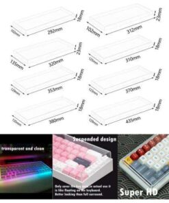 Clear Acrylic Keyboard Dust Cover for Home & Office Protection