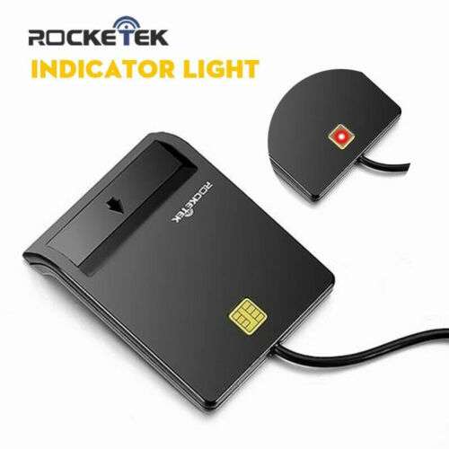 Universal USB 2.0 Smart Card Reader for CAC, ID, Bank, SIM Cards and More