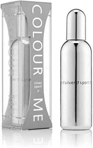 Invigorating Colour Me Silver Sport Fragrance for Men: 90ml Eau De Parfum