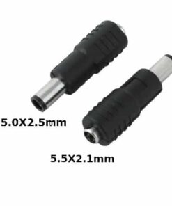 Laptop DC Tip Converter 5.5 x 2.1mm Female to 5.0 x 2.5mm Male for Power Adapters