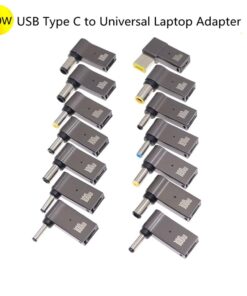 1 Piece 100W USB-C Fast Charging Adapter for Laptops - Universal for Dell, Asus, HP, Acer, Lenovo and More