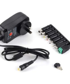 Universal Power Supply with 8 Tips: 3V-12V for Electronics, LED Strips & More - 30W