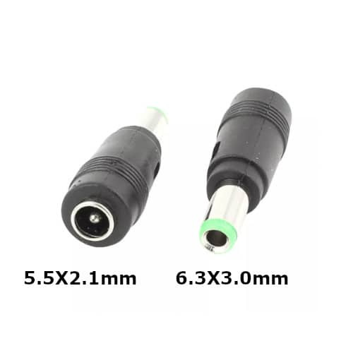 Toshiba Laptop DC Tip Converter: 5.5 x 2.1mm Female to 6.3 x 3.0mm Male for Power Adapters