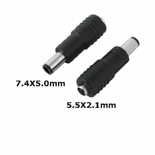 Laptop DC Tip Converter 5.5 x 2.1mm Female to 7.4mm x 5.0mm Male for HP Dell Chargers