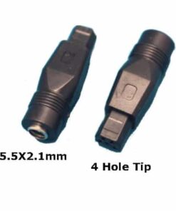 Laptop DC Tip Converter: 5.5 x 2.1mm Female to 4 Pin Male for Toshiba Chargers