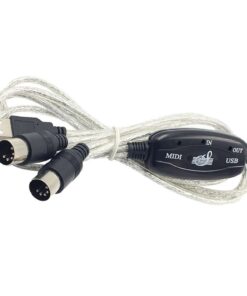 Professional MIDI to USB Adapter Cable for Connecting Electronic Keyboards to Computers for Music Editing.