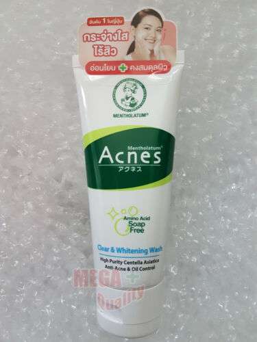 Mentholatum Acnes Medicated Clear & Whiten Face Wash: Oil Control for Acne-Prone Skin