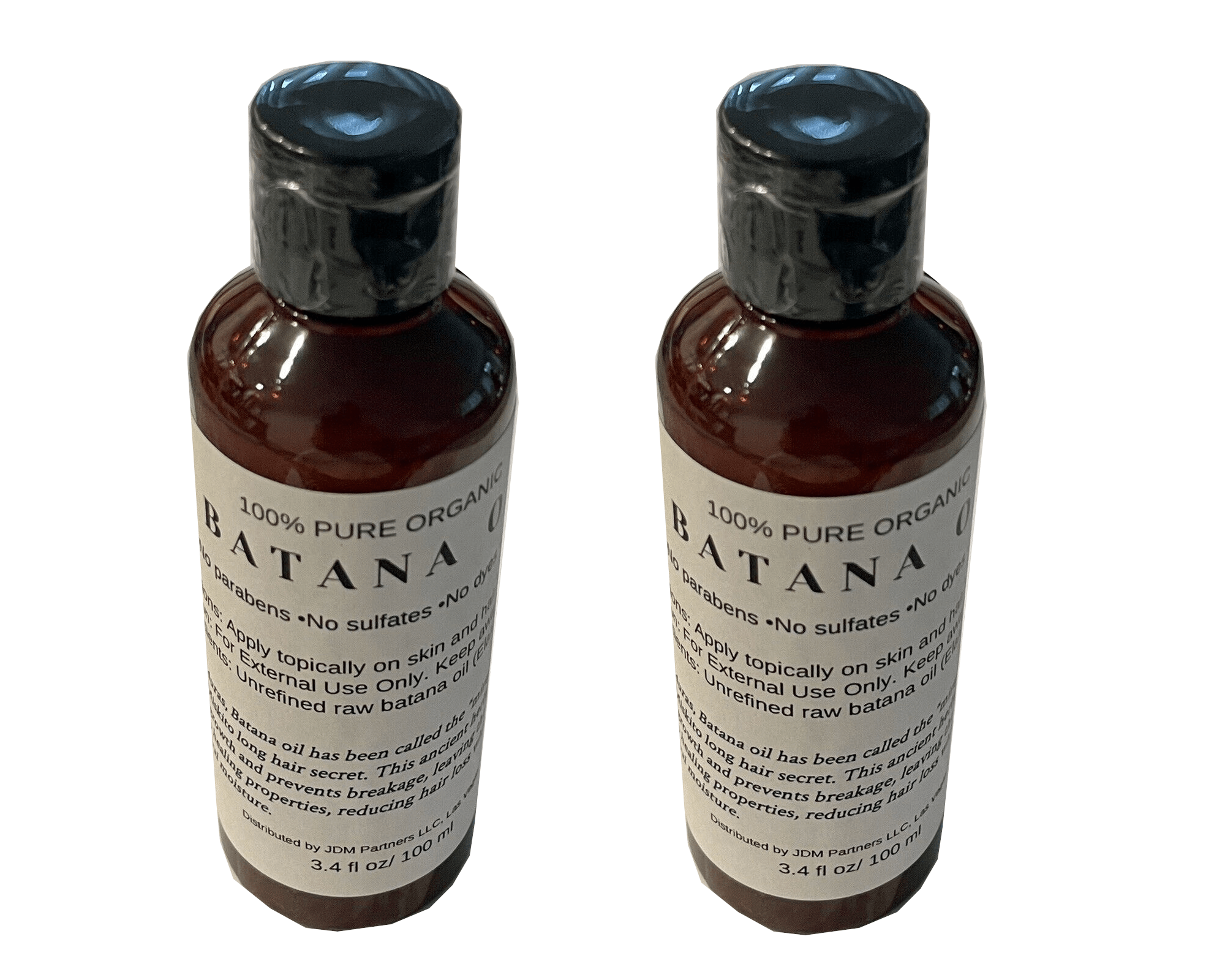 100% Organic Batana Oil for Skin & Hair Care - Pure 3.4oz/100ml, Hand-Made in Honduras (2 Bottles)