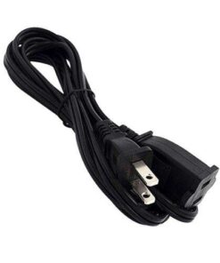 American 2-Pin Male to Female Power Extension Cord for Electronics and Appliances - Black