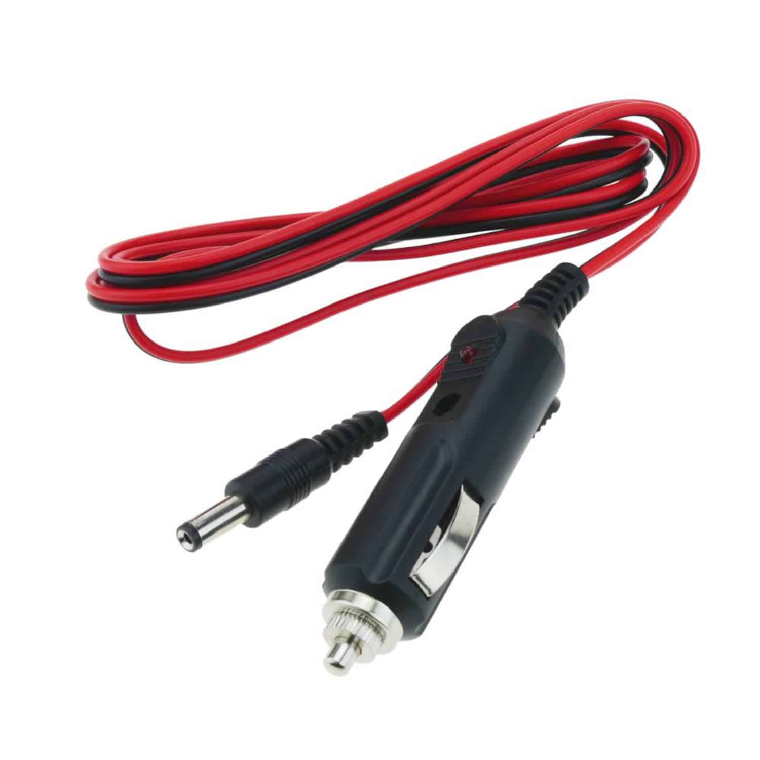 Car Cigarette Lighter Socket to 5.5mm x 2.1mm 12V DC Power Adapter Cable for Electronics