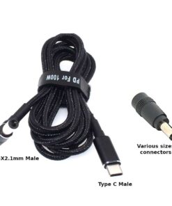 100W USB-C Male to Male Fast Charging Cable for Laptops: Dell, Asus, HP, Acer, Lenovo & More