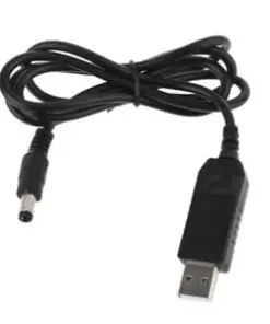 QC3.0 USB to 12V 1.5A 5.5x2.1mm Step-Up Converter Cable for WiFi Router and LED Powering
