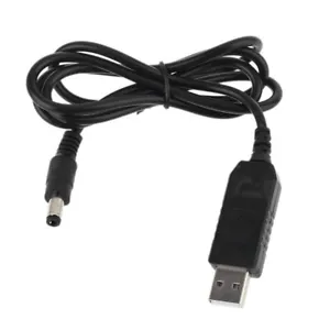 QC3.0 USB to 12V 1.5A 5.5x2.1mm Step-Up Converter Cable for WiFi Router and LED Powering